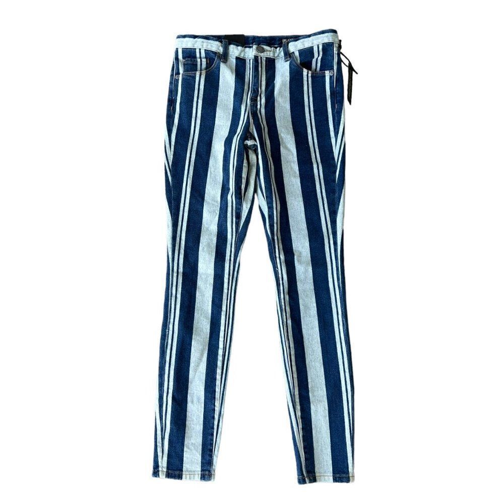 BlankNYC The‎ Bond Striped Denim Mid-Rise Jeans Women's 26